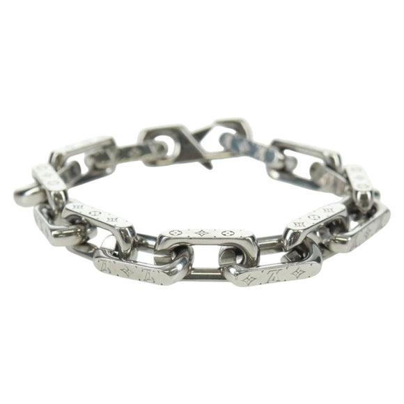 LOUIS VUITTON Monogram Bracelet Chain Bracelet Silver M00309 LV Auth am10470M