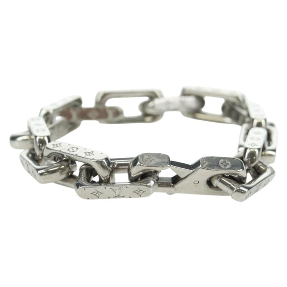 LOUIS VUITTON Monogram Bracelet Chain Bracelet Silver M00309 LV Auth am10470M