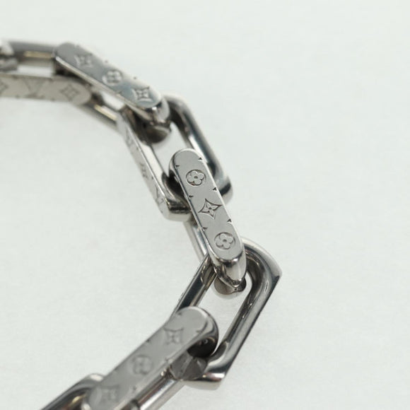 LOUIS VUITTON Monogram Bracelet Chain Bracelet Silver M00309 LV Auth am10470M