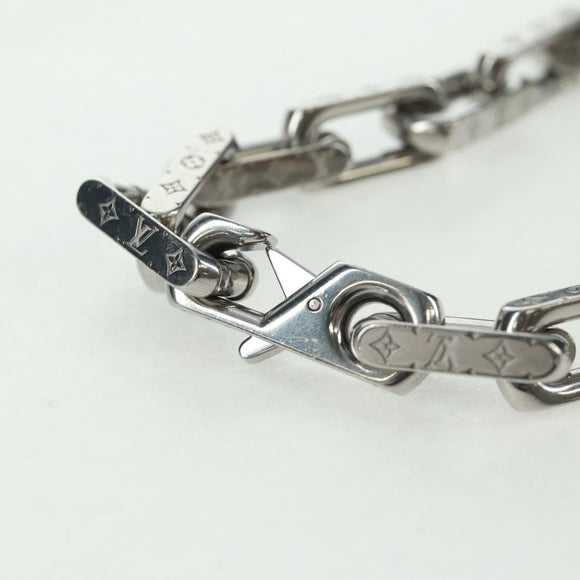 LOUIS VUITTON Monogram Bracelet Chain Bracelet Silver M00309 LV Auth am10470M