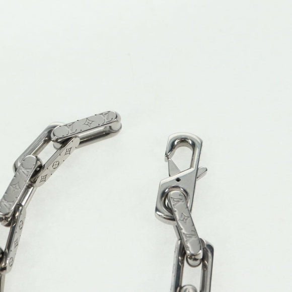 LOUIS VUITTON Monogram Bracelet Chain Bracelet Silver M00309 LV Auth am10470M