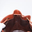 SAINT LAURENT purse Shoulder Bag Leather Brown Gold Auth am10475-20