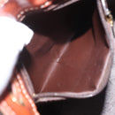 SAINT LAURENT purse Shoulder Bag Leather Brown Gold Auth am10475-23