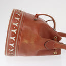SAINT LAURENT purse Shoulder Bag Leather Brown Gold Auth am10475-3