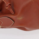 SAINT LAURENT purse Shoulder Bag Leather Brown Gold Auth am10475-5