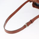 SAINT LAURENT purse Shoulder Bag Leather Brown Gold Auth am10475-8
