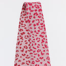 CARTIER PANTHERE Bandeau Scarf Silk Pink Auth am10479V-8