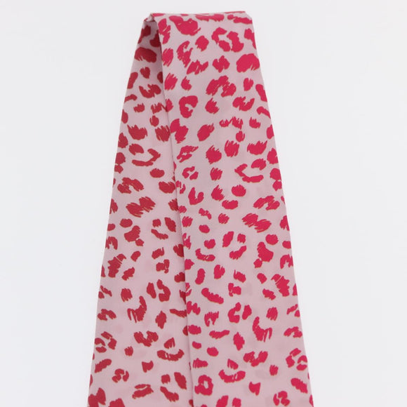 CARTIER PANTHERE Bandeau Scarf Silk Pink Auth am10479V