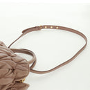 Miu Miu Matelasse Hand Bag Leather 2way Gold Light pink Auth am10480V-16