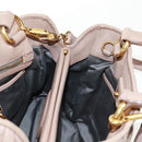 Miu Miu Matelasse Hand Bag Leather 2way Gold Light pink Auth am10480V-23