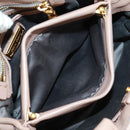 Miu Miu Matelasse Hand Bag Leather 2way Gold Light pink Auth am10480V-27