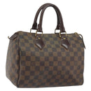 LOUIS VUITTON Damier Ebene Speedy 25 Hand Bag N41532 LV Auth am10499-1