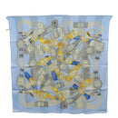 CARTIER Scarf Silk Blue Auth am10502V-1