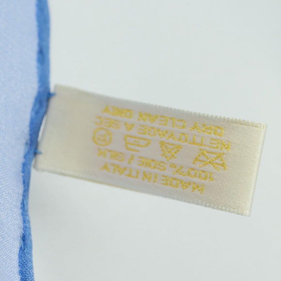 CARTIER Scarf Silk Blue Auth am10502V