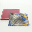 CARTIER Scarf Silk Blue Auth am10502V-16