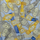 CARTIER Scarf Silk Blue Auth am10502V-6