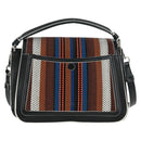 TOD’S Double T Hand Bag Leather 2way Silver Black FP2833 Auth am10504V-3