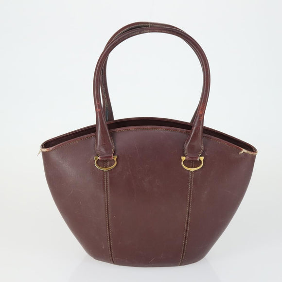 PRADA Cartier Gucci Bag Patent leather 3 Set Black Brown Bordeaux Auth am10507