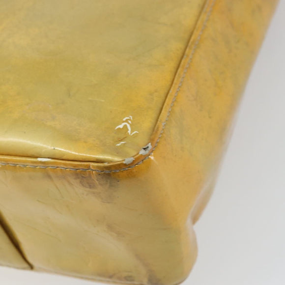 LOUIS VUITTON Monogram Vernis Columbus Tote Bag Lime Yellow M91047 Auth am10510
