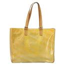 LOUIS VUITTON Monogram Vernis Columbus Tote Bag Lime Yellow M91047 Auth am10510-13