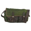 PRADA Shoulder Bag Nylon Khaki Silver Auth am10515-1