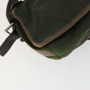 PRADA Shoulder Bag Nylon Khaki Silver Auth am10515-16
