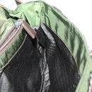PRADA Shoulder Bag Nylon Khaki Silver Auth am10515-20