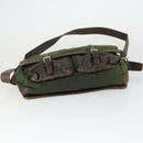 PRADA Shoulder Bag Nylon Khaki Silver Auth am10515-5