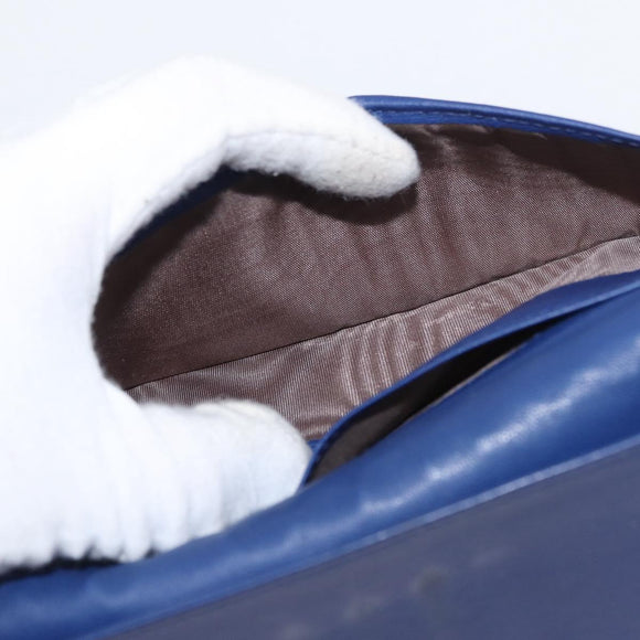 BOTTEGA VENETA INTRECCIATO Long Wallet Leather Blue Auth am10518