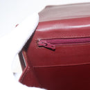 CARTIER Must Line Shoulder Bag Leather Bordeaux Gold Auth am10523-17