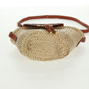 Chloe Mercy Shoulder Bag Raffia Beige Brown Auth am10525V-10