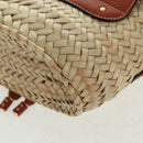 Chloe Mercy Shoulder Bag Raffia Beige Brown Auth am10525V-14