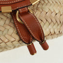 Chloe Mercy Shoulder Bag Raffia Beige Brown Auth am10525V-16