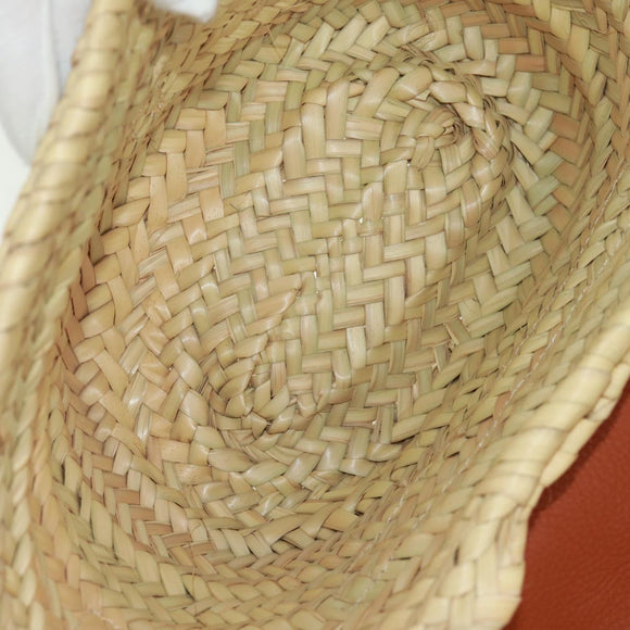 Chloe Mercy Shoulder Bag Raffia Beige Brown Auth am10525V