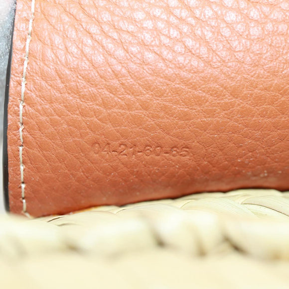 Chloe Mercy Shoulder Bag Raffia Beige Brown Auth am10525V