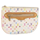 LOUIS VUITTON Monogram Multicolor Pochette GM Pouch White M60027 Auth am10526-1