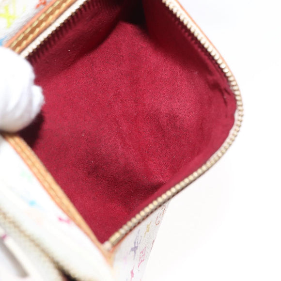 LOUIS VUITTON Monogram Multicolor Pochette GM Pouch White M60027 Auth am10526