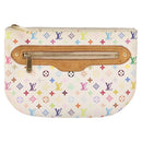 LOUIS VUITTON Monogram Multicolor Pochette GM Pouch White M60027 Auth am10526-13