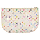 LOUIS VUITTON Monogram Multicolor Pochette GM Pouch White M60027 Auth am10526-2