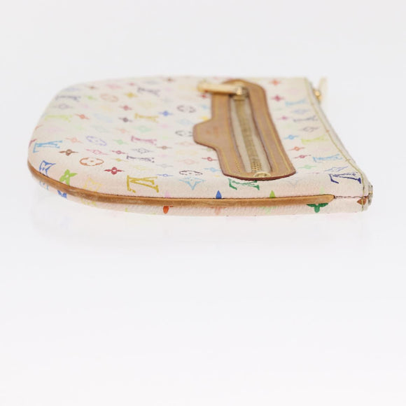 LOUIS VUITTON Monogram Multicolor Pochette GM Pouch White M60027 Auth am10526