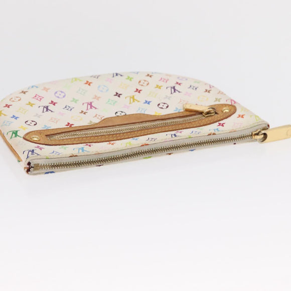 LOUIS VUITTON Monogram Multicolor Pochette GM Pouch White M60027 Auth am10526