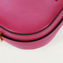 VALENTINO V Logo Walk Shoulder Bag Leather Pink Gold Auth am10527V-16