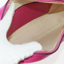 VALENTINO V Logo Walk Schultertasche Leder Rosa Gold Auth am10527V-12