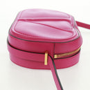 VALENTINO V Logo Walk Schultertasche Leder Rosa Gold Auth am10527V-4