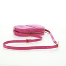 VALENTINO V Logo Walk Schultertasche Leder Rosa Gold Auth am10527V-7