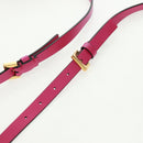 VALENTINO V Logo Walk Shoulder Bag Leather Pink Gold Auth am10527V-8