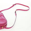 VALENTINO V Logo Walk Schultertasche Leder Rosa Gold Auth am10527V-14