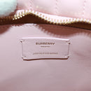 BURBERRY BT Quilted Chain Shoulder Bag Leather Pink Gold Auth am10528V-20
