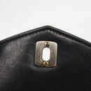 CHANEL Matelasse Waist bag Lamb Skin Black Gold CC Auth am10530-10