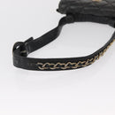 CHANEL Matelasse Waist bag Lamb Skin Black Gold CC Auth am10530-7